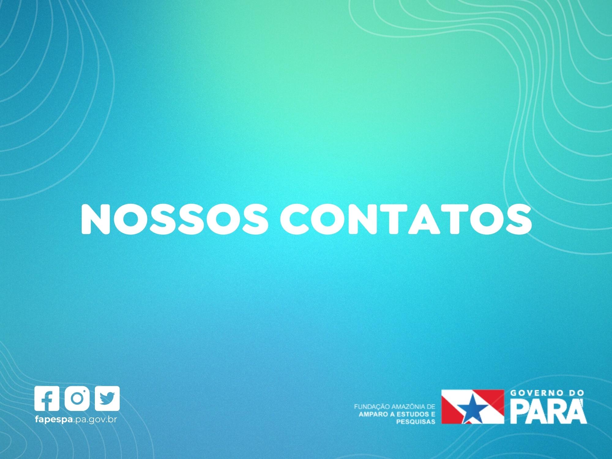 Confira os nossos contatos: